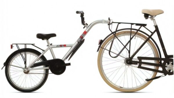 Bike2go Aanhangfiets 20 Inch 42 cm Junior Zilver