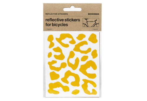 Bookman Reflective Leopard Print Stickers - Geel
