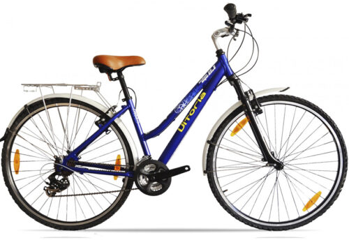 Vitoria City Bike 7-Versnellingen Staal Stadsfiets - Blauw