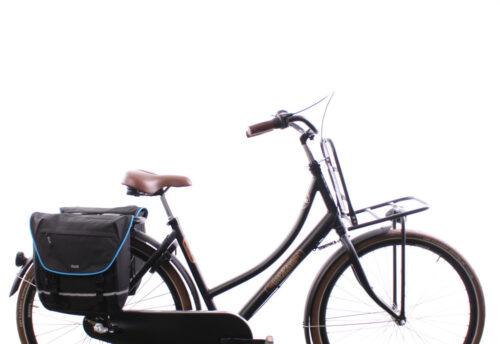 Beck Dubbele fietstas SPRTV Blauwe Bies 30L Zwart
