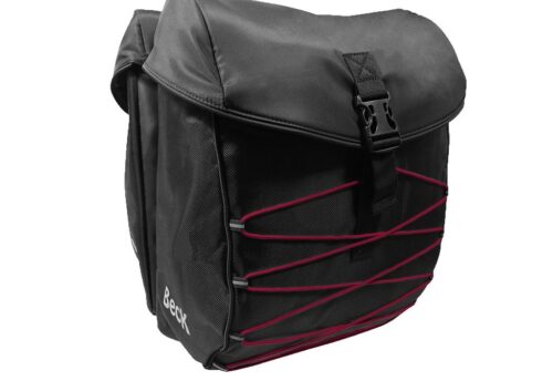 Beck Dubbele fietstas S.tar Zwart/Rood 36L