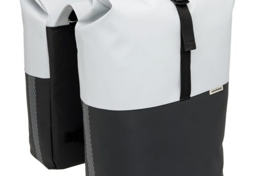 New Looxs Dubbele fietstas Nyborg 34L Light Grey/Black