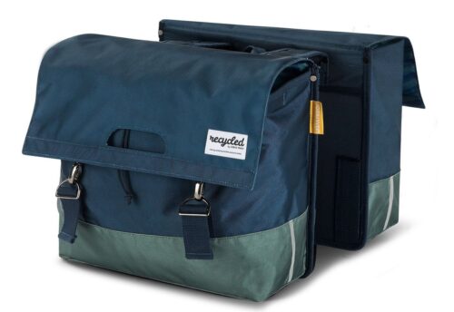 Urban Proof Dubbele fietstas 40L Recycled - Blauw/Groen