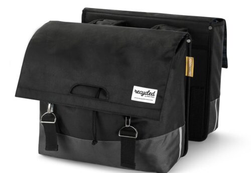 Urban Proof Dubbele fietstas 40L Recycled - Zwart/Grijs