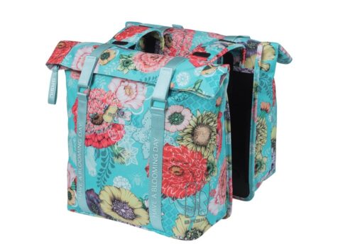 Basil Dubbele fietstas Bloom Field 28-35L Blauw