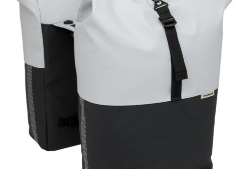 New Looxs Dubbele fietstas Nyborg MIK 34L Light Grey/Black