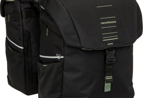 New Looxs Dubbele Fietstas Vigo Double RT 2.0 37L Zwart/Groen