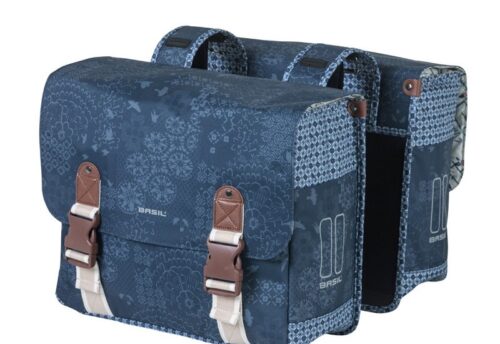 Basil Bohème Dubbele Fietstas Indigo Blue