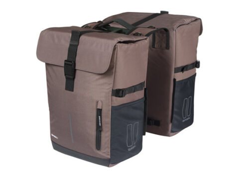 Basil Dubbele Fietstas Move MIK 2.0 30L Bruin