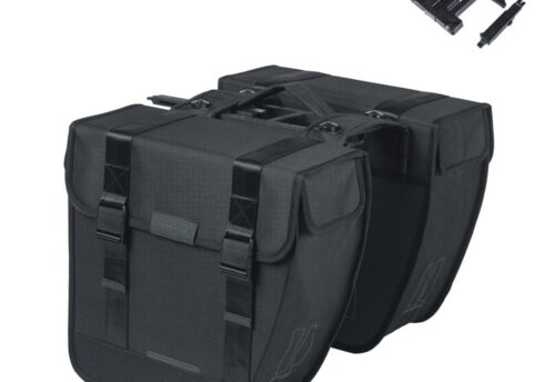 Basil Dubbele Fietstas Tour MIK 2.0 28L Zwart