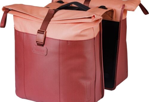 Basil Dubbele Fietstas Vive MIK 2.0 28-35L Bordeaux/Roze