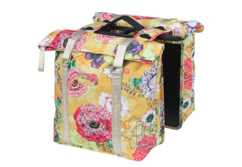 Basil Dubbele fietstas Bloom Field MIK 28-35L Geel