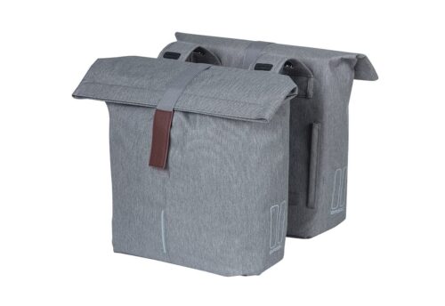 Basil Dubbele fietstas City Grey Melee 32L