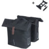 Basil Dubbele fietstas City MIK 2.0 Black 28-32L