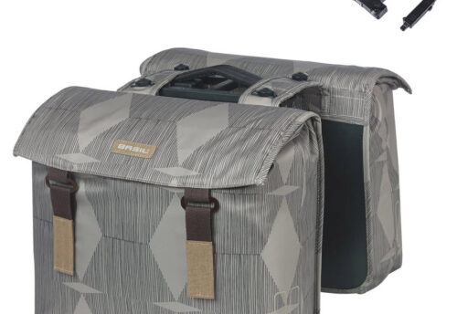 Basil Dubbele fietstas Elegance MIK 2.0 40-49L Chateau Taupe