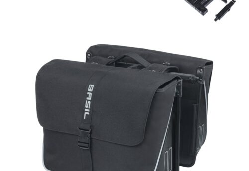 Basil Dubbele fietstas Forte MIK 2.0 35L Zwart