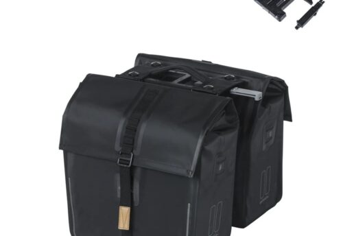 Basil Dubbele fietstas Urban Dry MIK 2.0 50L Zwart