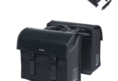 Basil Dubbele fietstas Urban Load MIK 2.0 48-53L Zwart