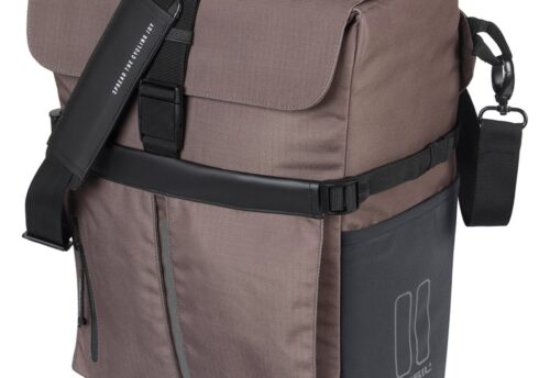 Basil Enkele Fietstas Move MIK Hooks 15L Bruin