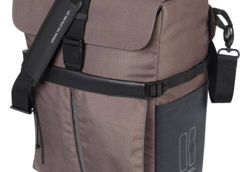 Basil Enkele Fietstas Move MIK Studs 15L Bruin