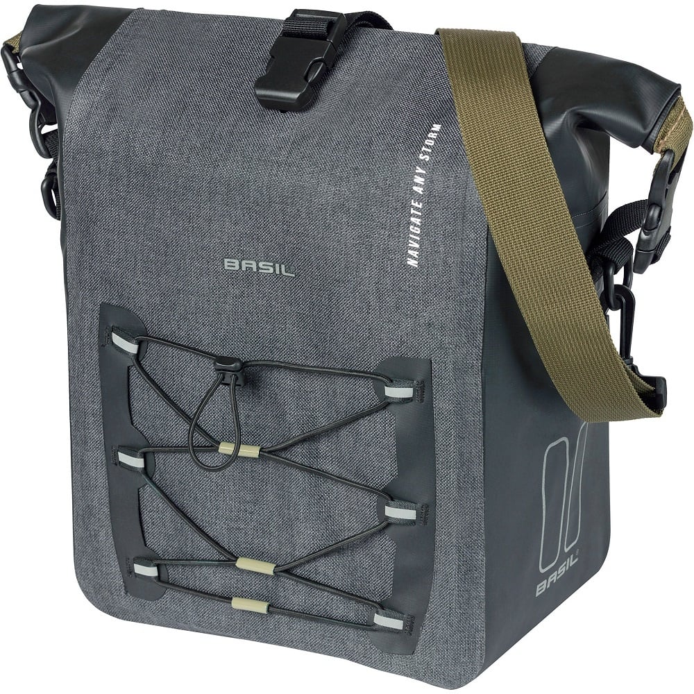 Basil Enkele Fietstas Navigator Storm M 12-15L Zwart Basil Enkele Fietstas Navigator Storm M 12-15L Zwart
