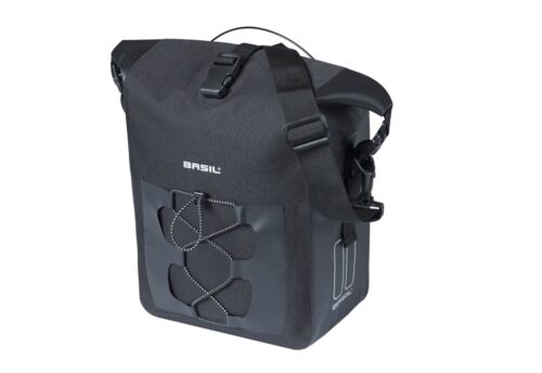Basil Enkele Fietstas Navigator Waterproof M MIK Studs 14L Zwart
