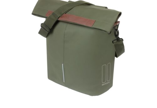 Basil Enkele fietstas City Shopper Moss Green 16L