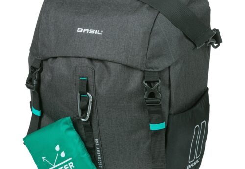 Basil Enkele fietstas Discovery 365D L MIK Hooks 20L Zwart Melee