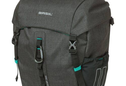 Basil Enkele fietstas Discovery 365D M MIK Hooks 9L Zwart Melee