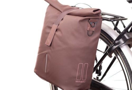Basil Enkele fietstas Shopper City MIK Studs 16L Bruin