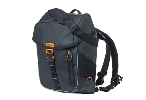 Basil Fietsrugzak Miles Tarpaulin Daypack 17L Zwart/oranje