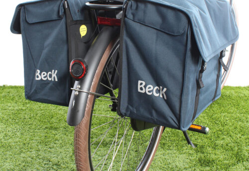 Beck Dubbele fietstas Canvas Medium 48L Blauw