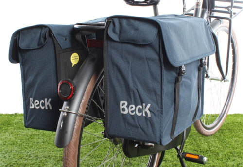 Beck Dubbele fietstas Canvas Small 30L Blauw