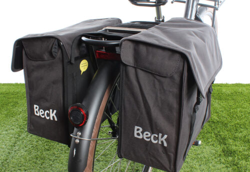 Beck Dubbele fietstas Canvas Small 30L Grijs