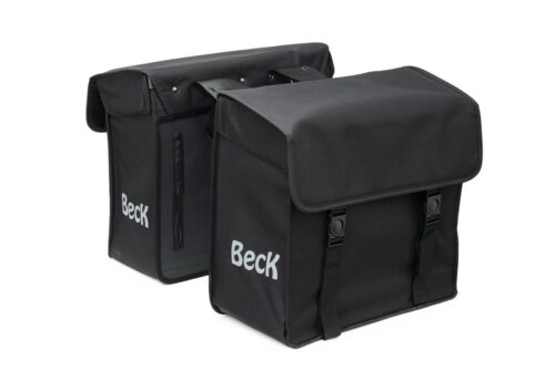 Beck Dubbele fietstas Canvas Small 30L Zwart