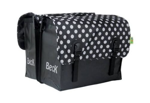 Beck Dubbele fietstas Classic 46L White Small Dots