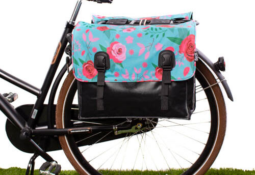Beck Dubbele fietstas Classic Flowers