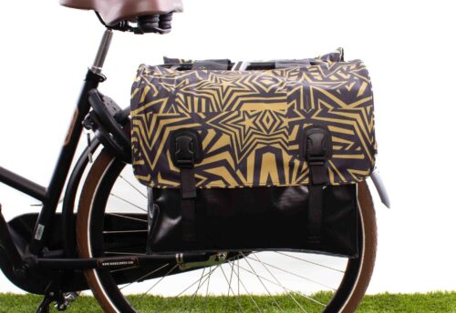 Beck Dubbele fietstas Classic Gold Stars 46L