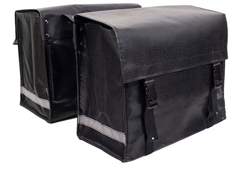 Beck Dubbele fietstas Nostalgic 52L Black Shiny