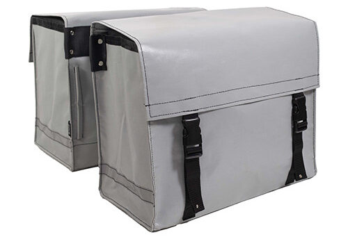 Beck Dubbele fietstas Nostalgic 52L Silver