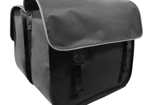 Beck Dubbele fietstas Organic Grijze Bies 42L