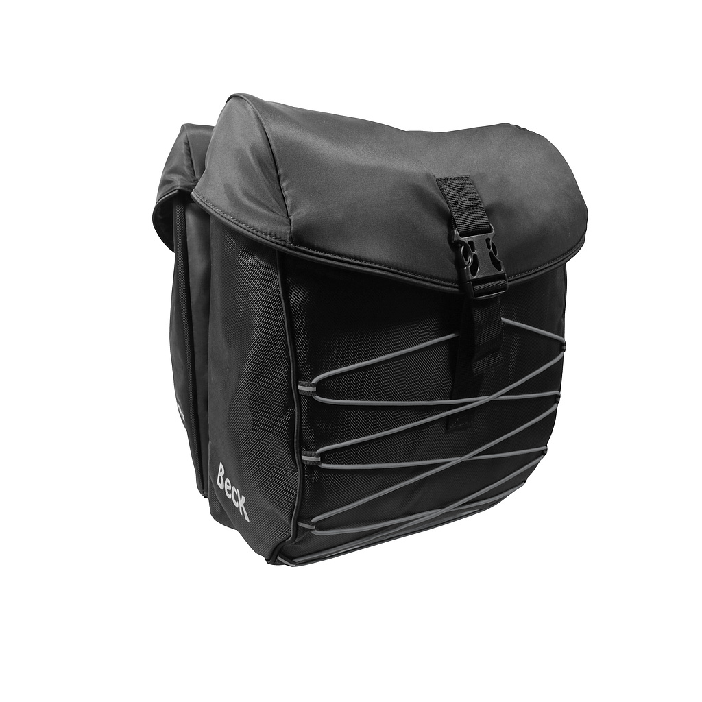 Beck Dubbele fietstas S.tar Zwart/Grijs 36L Beck Dubbele fietstas S.tar Zwart/Grijs 36L