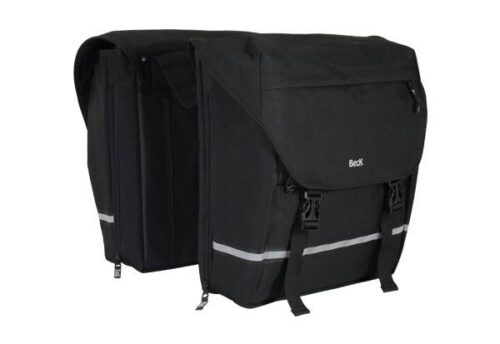 Beck Dubbele fietstas SPRTV Zwarte Bies 30L Zwart
