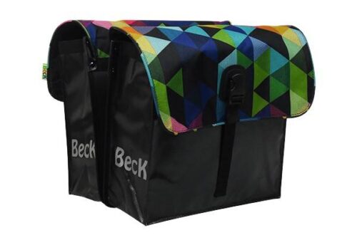 Beck Dubbele fietstas Small 30L Colored Triangles