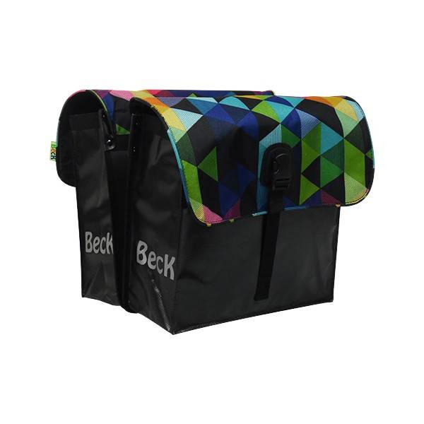 Beck Dubbele fietstas Small 30L Colored Triangles Beck Dubbele fietstas Small 30L Colored Triangles