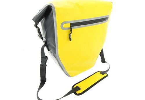 Beck Enkele fietstas DR.Y 20L Matzwart/geel