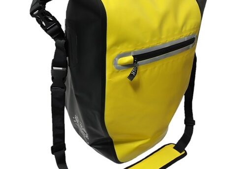 Beck Enkele fietstas DR.Y Large 2.0 23L Matzwart/geel