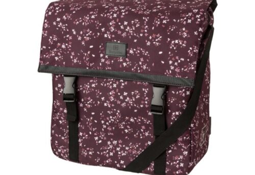 FastRider Enkele fietstas Shopper Nara Mini Flower Aubergine 17L