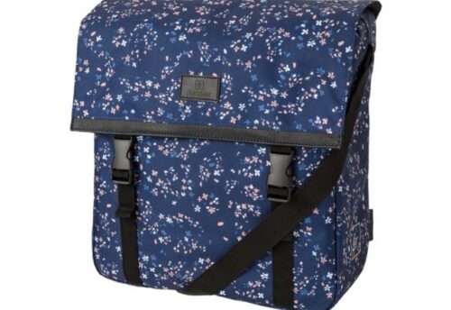 FastRider Enkele fietstas Shopper Nara Mini Flower Blauw 17L