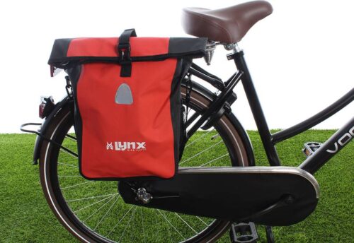 Lynx Enkele fietstas Single Pannier bag 21L Rood-zwart